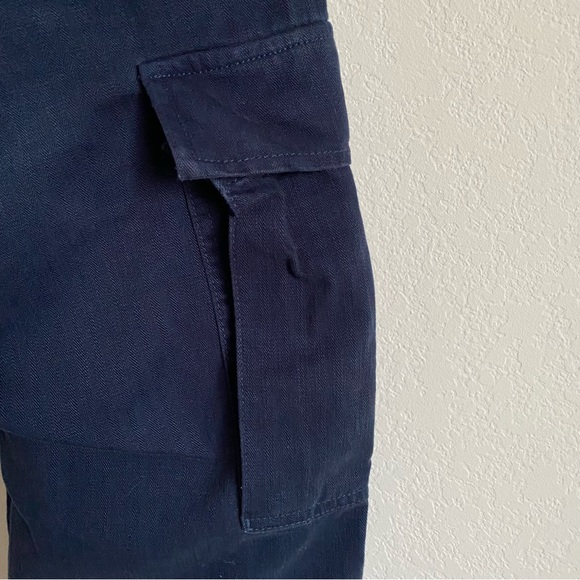 J.CREW Cargo Pants Men's Navy Blue Work Utility Tapered Leg Trousers Sz 32 / 34 - Picture 8 of 12
